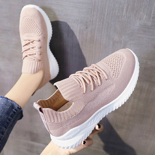 Women's Shoes 2023 New Casual Shoes Breathable Lightweight Mother Shoes Factory Direct Selling Agent Cross-border Sports Shoes Women 