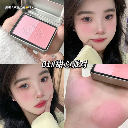 Kekemood peninsula iron box monochrome gradient blush matte powder tone whitening makeup powder-free contour blush 