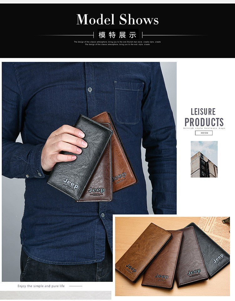 Foreign trade new men's wallet long section ultra-thin soft side clutch bag multi-functional wallet pu money bag coin purse spot 