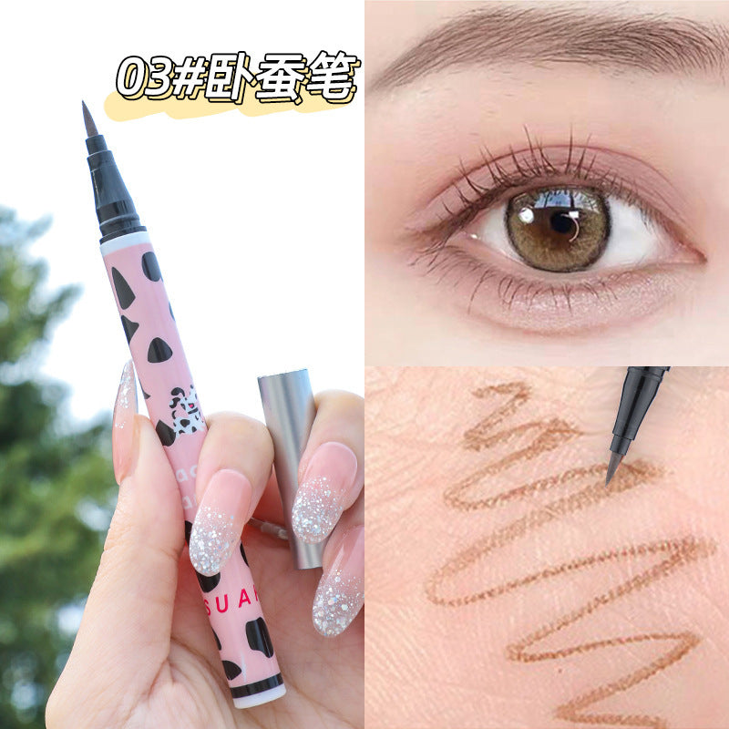 SUAKE ချစ်စရာ polka dot eyeliner pen ပိုးပိုးဘောပင်သည် အောက်မျက်တောင်ကို ညစ်ညမ်းစေသော အရောင်မချောမွေ့စေသော အရည် eyeliner pen အမျိုးမျိုး 