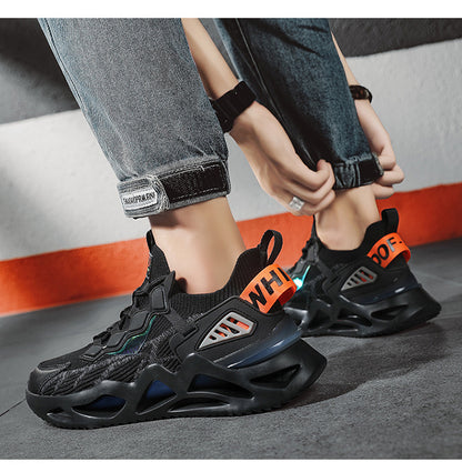 Dad's Shoes 2022 နွေဦးနှင့် နွေရာသီ အသစ် Mesh Breathable Shoes ပေါ့ပေါ့ပါးပါး အားကစား အမျိုးသားဖိနပ် ဖက်ရှင် ခေတ်ရေစီးကြောင်း အမျိုးသားများအတွက် ဘက်စုံသုံး ဖိနပ်များ 