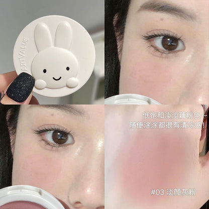 Little cute rabbit single color blush four colors optional affordable light makeup cosmetics student low saturation makeup wholesale 