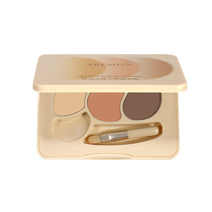 ARTMISS Light Touch Tri-Color Concealer Palette Highlighting Cream Tri-Color Concealer Palette Repair Dark Circles Giant Concealer Palette 