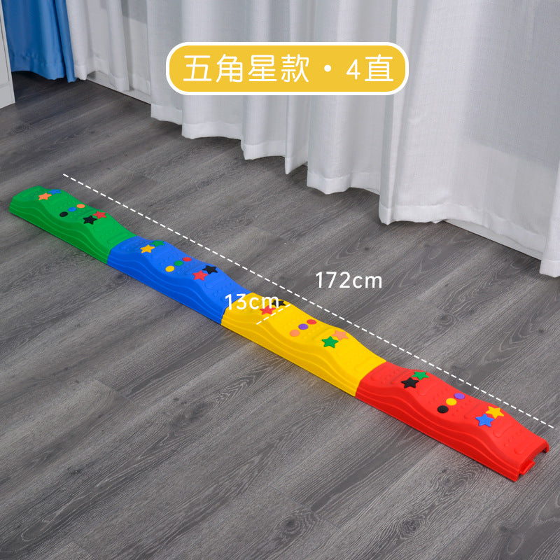 Children's toy single-plank bridge balance wood indoor home sensory integration training equipment kindergarten foot tactile balance board 