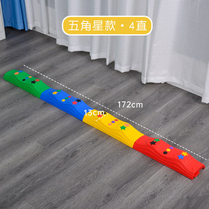 Children's toy single-plank bridge balance wood indoor home sensory integration training equipment kindergarten foot tactile balance board 