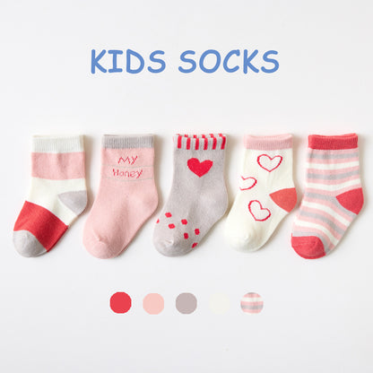 2023 Manufacturer's Children's Socks Spring, Autumn and Winter New Men's and Women's Japanese and Korean Cartoon Cute Combed Cotton Baby Baby Socks 