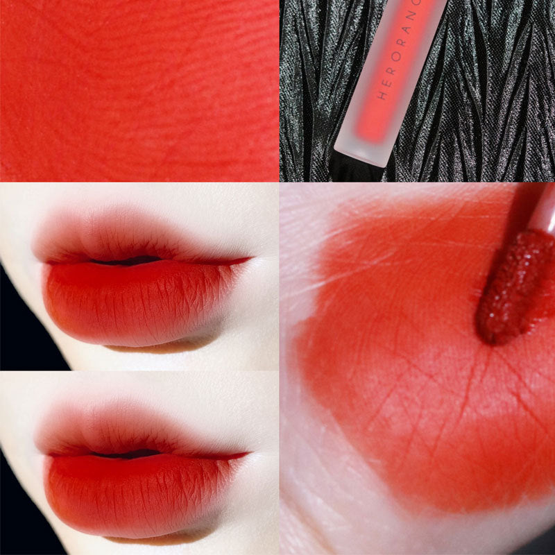 HERORANGE Twilight Lip Glaze matte velvet matte easy to color long-lasting whitening affordable student lipstick 