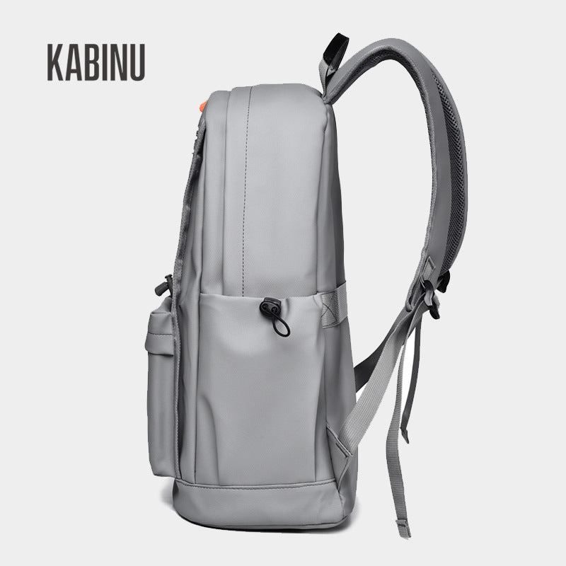 Kabinu solid color backpack casual woven drawstring middle school student school bag work business computer bag outdoor backpack 