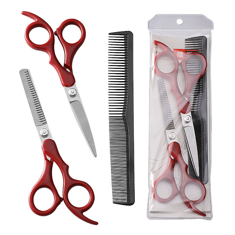 Children's stainless steel hairdressing special pet scissors full set of dental scissors flat scissors hairdressing tools barber scissors set 