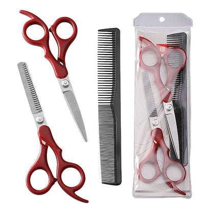 Children's stainless steel hairdressing special pet scissors full set of dental scissors flat scissors hairdressing tools barber scissors set 