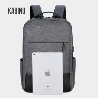 Kabinu business backpack contrasting color Oxford cloth outdoor travel backpack logo middle school student school bag USB charging 