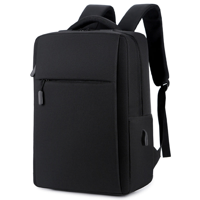 Manufacturer wholesale backpack solid color simple usb charging business computer bag middle school student school bag water-repellent backpack 