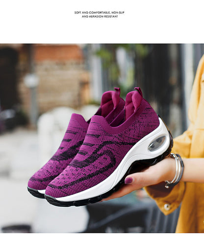 Women's shoes summer all-match single shoes thick-soled comfortable 2023 new thick-soled air cushion sports shoes women's running shoes walking shoes 