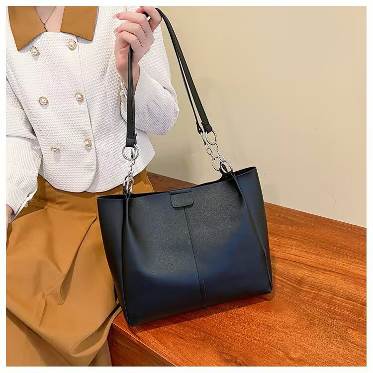 Large-capacity bag women's summer 2022 new trendy tote bag commuter bag college students class shoulder bag shopping bag 