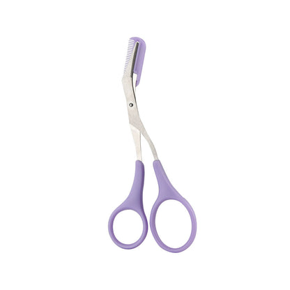 Korean stainless steel eyebrow trimming scissors with small eyebrow comb, eyebrow scissors, beauty tools for eyebrow trimming 