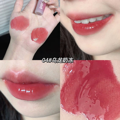 Kekemood mirror lip glaze does not fade and does not stick to the cup for a long time. Water light glass lip grapefruit nude pink lipstick lip gloss 