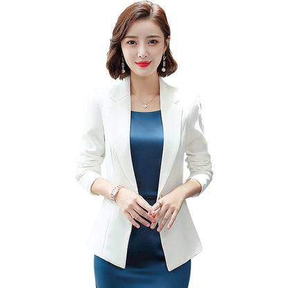 White Small Suit Jacket Women's Suit Skirt Two-piece Summer Thin Section Fashion Temperament Goddess Fan Professional Formal Suit 