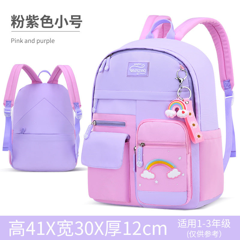 Cross-border ridge protection light weight school backpack shoulder bag big children's backpack girls children primary school schoolbag wholesale 