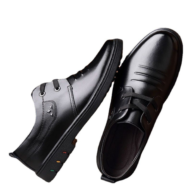 2022 Men's Leather Shoes Genuine Leather Soft Sole Soft Leather Casual Shoes British Versatile Spring Breathable Business Formal Men's Shoes 