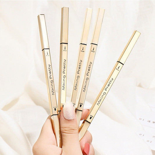 Douyin's same style small gold bar small gold chopsticks eyebrow pencil for beginners eyebrow drawing triangle extremely fine double-ended waterproof and sweat-proof no smudge 