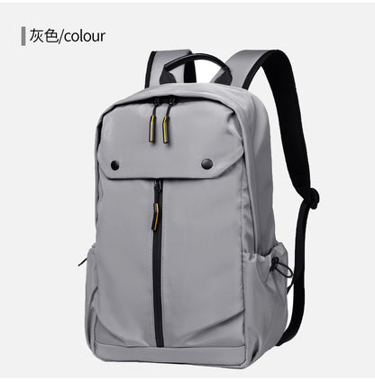 KABINU casual backpack 2021 new men's Oxford cloth washed soft business solid color USB commuter computer bag 