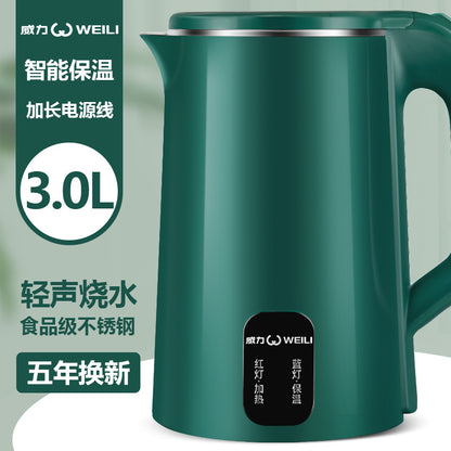 Live broadcast power kettle household large capacity constant temperature insulation anti-dry boil electric kettle wholesale free shipping 