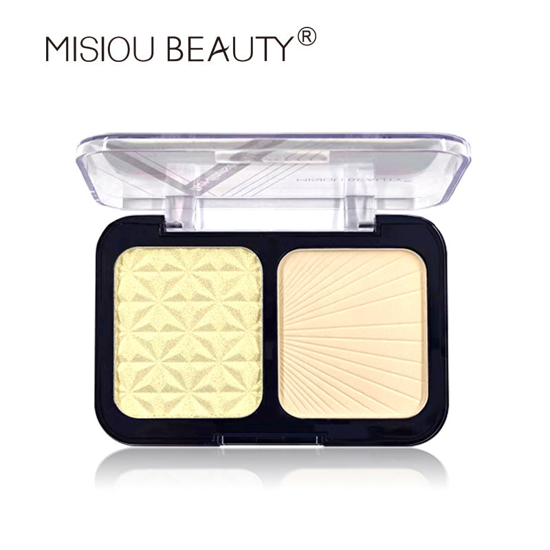 MISIOU BEAUTY two-color fantasy highlight powder three-dimensional contour concealer waterproof long-lasting 