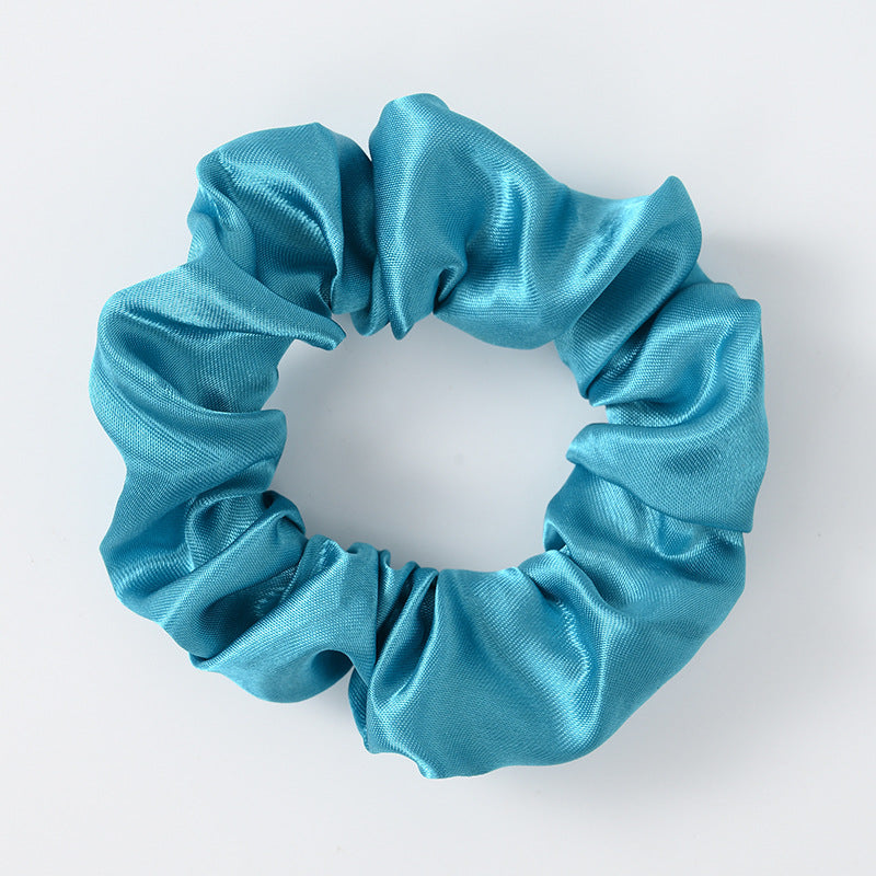 2022 New Solid Color Satin Hair Ring Pig Intestine Outing Black Versatile Hair Accessories Headband Hair Ring Wholesale Street Stall 