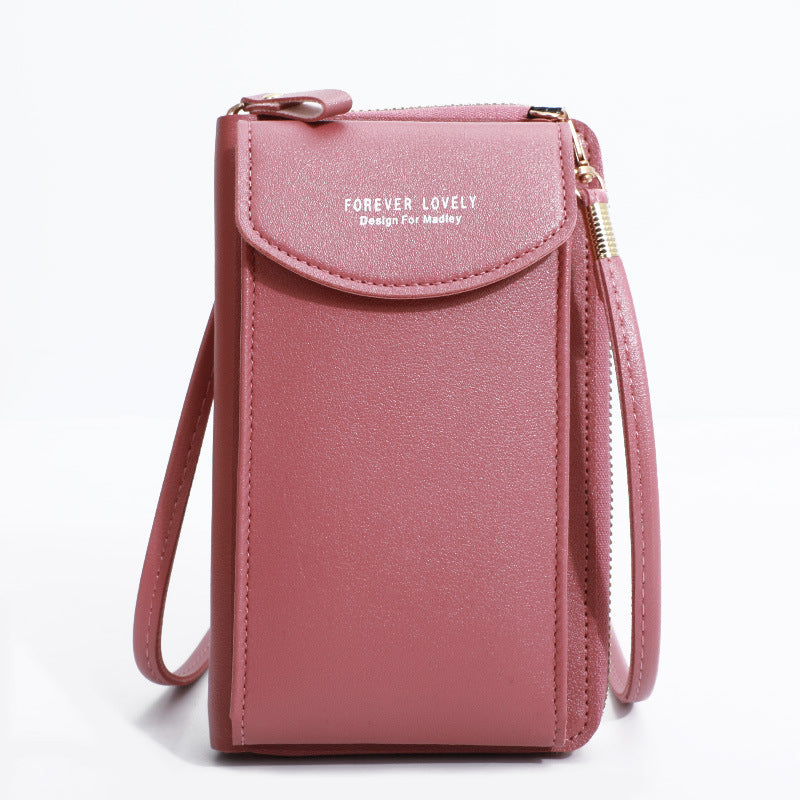 2021 New Wholesale Large Capacity Multifunctional Solid Color Fashion Simple Shoulder Small Bag Crossbody Mobile Phone Bag Women 