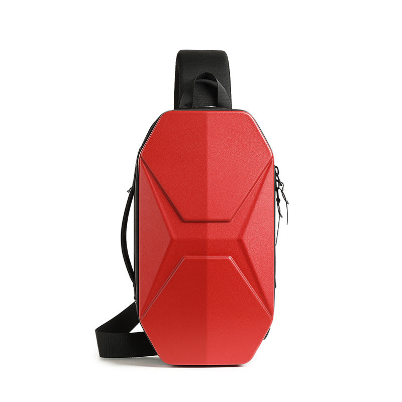 2022 New Functional Chest Bag Men's PC Hard Shell Men's Crossbody Bag Trendy Brand Sports Men's Bag Single Shoulder Crossbody Bag