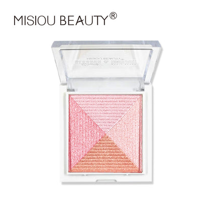 MISIOU BEAUTY cross-border high-gloss blush eyeshadow palette glitter nude makeup brightens and contours three-dimensional high-gloss 