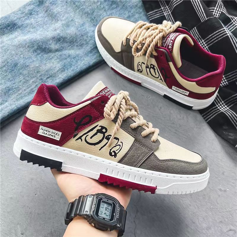 2023 new spring men's canvas shoes Korean style trendy board shoes all-match student shoes men's ins casual trendy shoes