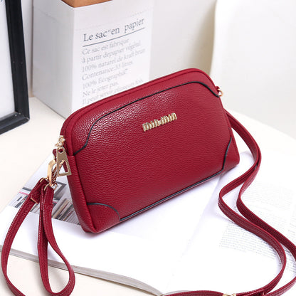 Guangzhou 2023 new women's diagonal bag casual middle-aged mother bag solid color large capacity shoulder bag shopping small bag 