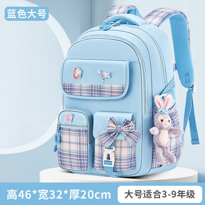 Children's elementary school schoolbag female models cartoon cute large capacity lightening girls primary school schoolbag backpack wholesale 