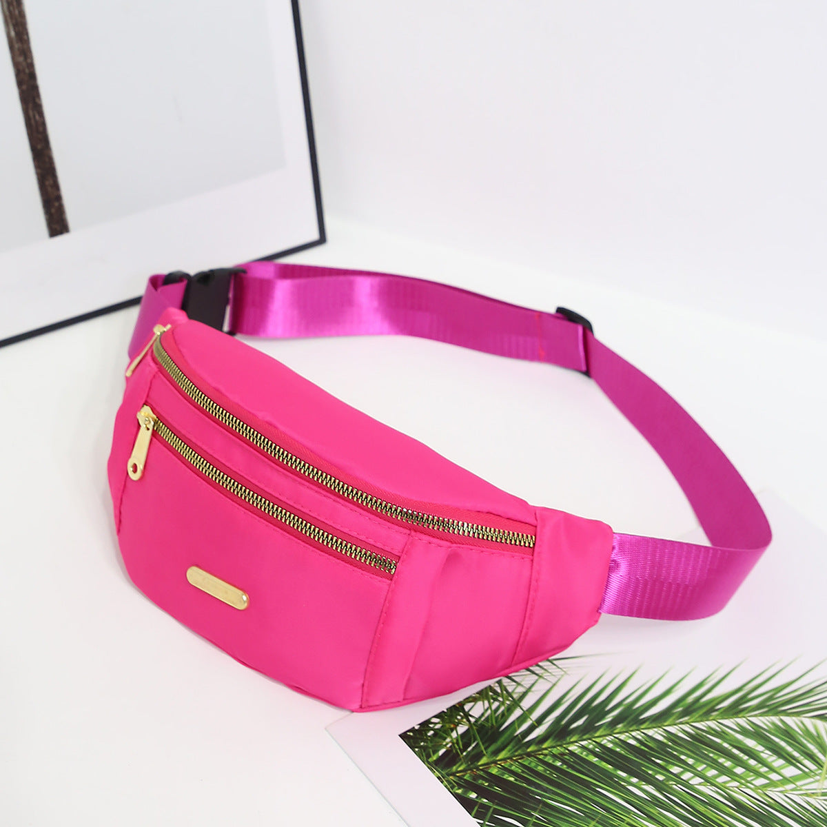 Cross-border best-selling women's waterproof waist bag, fashionable shoulder crossbody bag, multi-layer casual bag, retro travel travel bag 