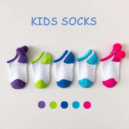 2023 Summer Children's Socks Thin Breathable Socks for Boys and Girls 3-9 Years Old Children's Boat Socks Invisible Short Style Wholesale Manufacturer 