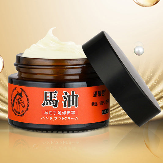 Endizhe Horse Oil Crack Repair Cream ဆောင်းရာသီ ခြောက်သွေ့အက်ကွဲသော မြင်းဆီလိမ်းခရင်မ် ပြုပြင်ခြင်း လက်နှင့်ခြေထောက် အစိုဓာတ်ထိန်းခရင်မ် Hydrating Horse Oil Cream 