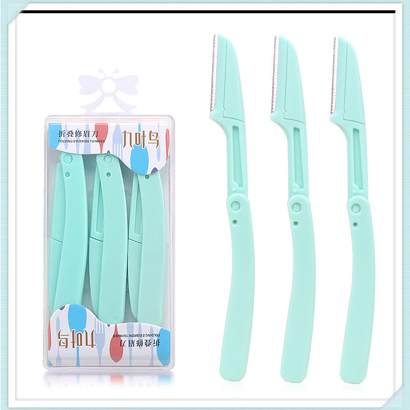 Eyebrow Trimmer 3 Pack Beauty Tool Foldable Eyebrow Shaper for Women Anti-Scratch Beginner Safety Set Source Manufacturer