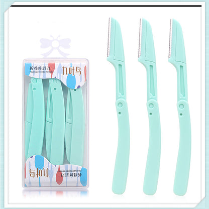 Eyebrow Trimmer 3 Pack Beauty Tool Foldable Eyebrow Shaper for Women Anti-Scratch Beginner Safety Set Source Manufacturer