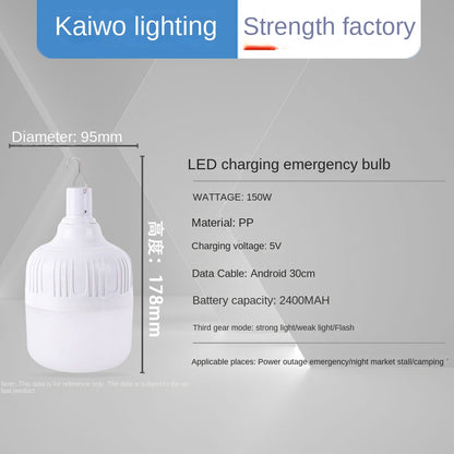 led အရေးပေါ်မီးသီး led လမ်းဘေးဈေးဆိုင် ညဈေး စျေးကုပ်မီးအိမ် ပြင်ပစခန်းချအားသွင်းခြင်း ကြိုးမဲ့အလင်းရောင် USB စွမ်းအင်ချွေတာရေးမီးအိမ် 