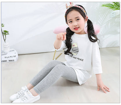 Summer girls' leggings spring and summer modal girls' black children's leggings white children's dance pants 