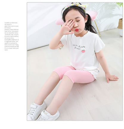 Summer girls' leggings spring and summer modal girls' black children's leggings white children's dance pants 