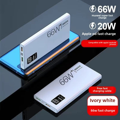 Z8 အသစ် 66W အထူးအမြန်အားသွင်းပါဝါဘဏ် 20000 mAh ကြီးမားသောစွမ်းရည်အလွန်ပါးလွှာသောမိုဘိုင်းပါဝါဘဏ်