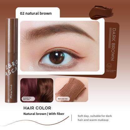 Maxfine velvet color-fixing eyebrow gel is waterproof and sweat-proof, not easy to smudge and not fade, natural and three-dimensional wild eyebrow dyeing gel 