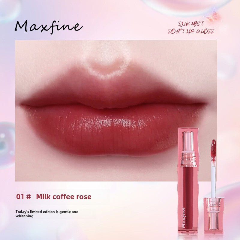 Maxfine silk matte soft gloss lip glaze velvet matte matte moisturizing and nourishing students whitening lipstick လက်ကား အခမဲ့ ပို့ဆောင်ခြင်း 