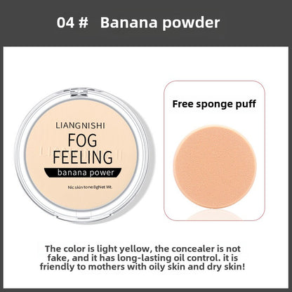 Banana powder cake oil control matte contour makeup powder concealer waterproof powder no makeup base genuine makeup powder cake 