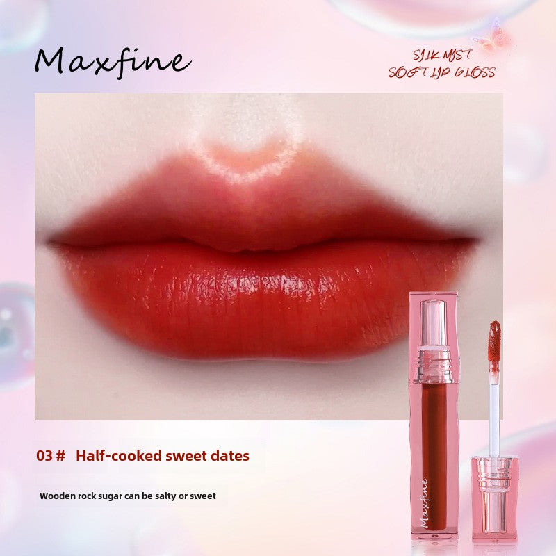 Maxfine silk matte soft gloss lip glaze velvet matte matte moisturizing and nourishing students whitening lipstick လက်ကား အခမဲ့ ပို့ဆောင်ခြင်း 