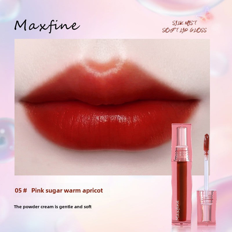 Maxfine silk matte soft gloss lip glaze velvet matte matte moisturizing and nourishing students whitening lipstick လက်ကား အခမဲ့ ပို့ဆောင်ခြင်း 