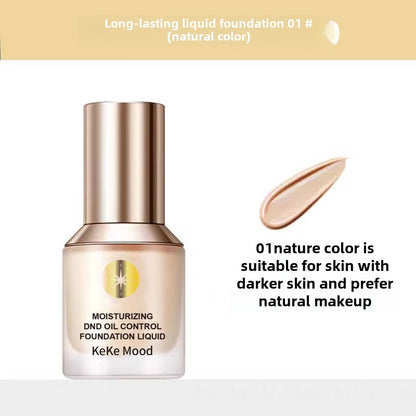 Kekemood small blue shield liquid foundation light oil control concealer waterproof sweat-proof moisturizing long-lasting non-makeup bb cream female 