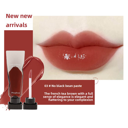 Maxfine black mirror water gloss lip glaze moisturizing mirror lip glaze is not easy to fade color makeup cross-border cosmetics 